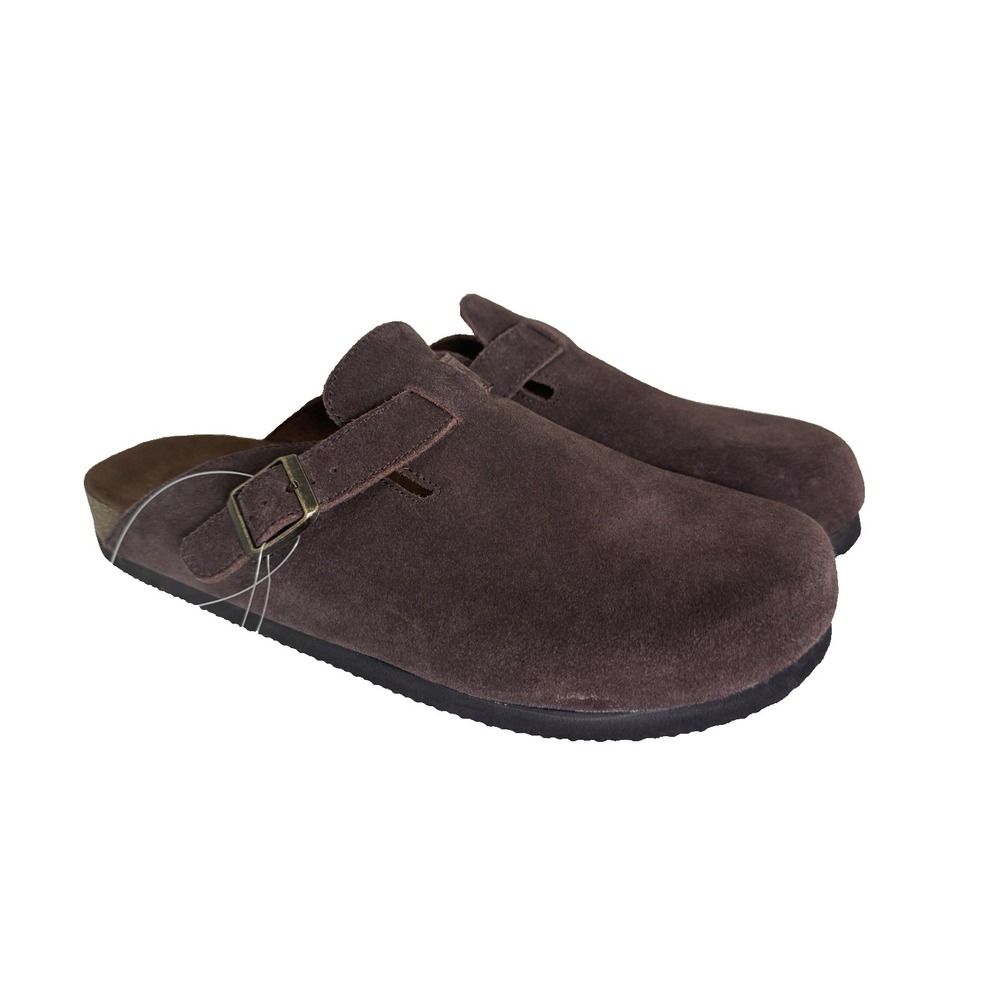 White Mountain Women 11 Brown Bari Leather Mule Footbeds Clog Boho Retro Outdoor